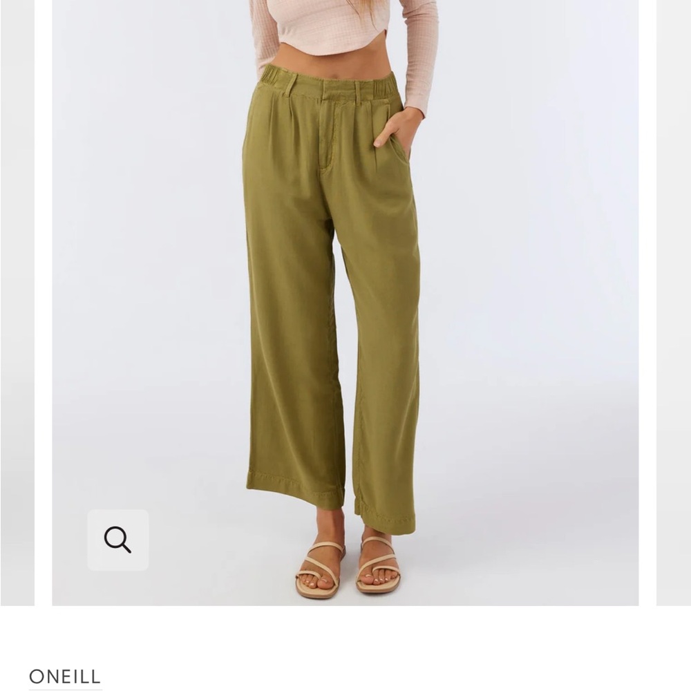 O'Neill Women's Wide Leg Olive Trousers